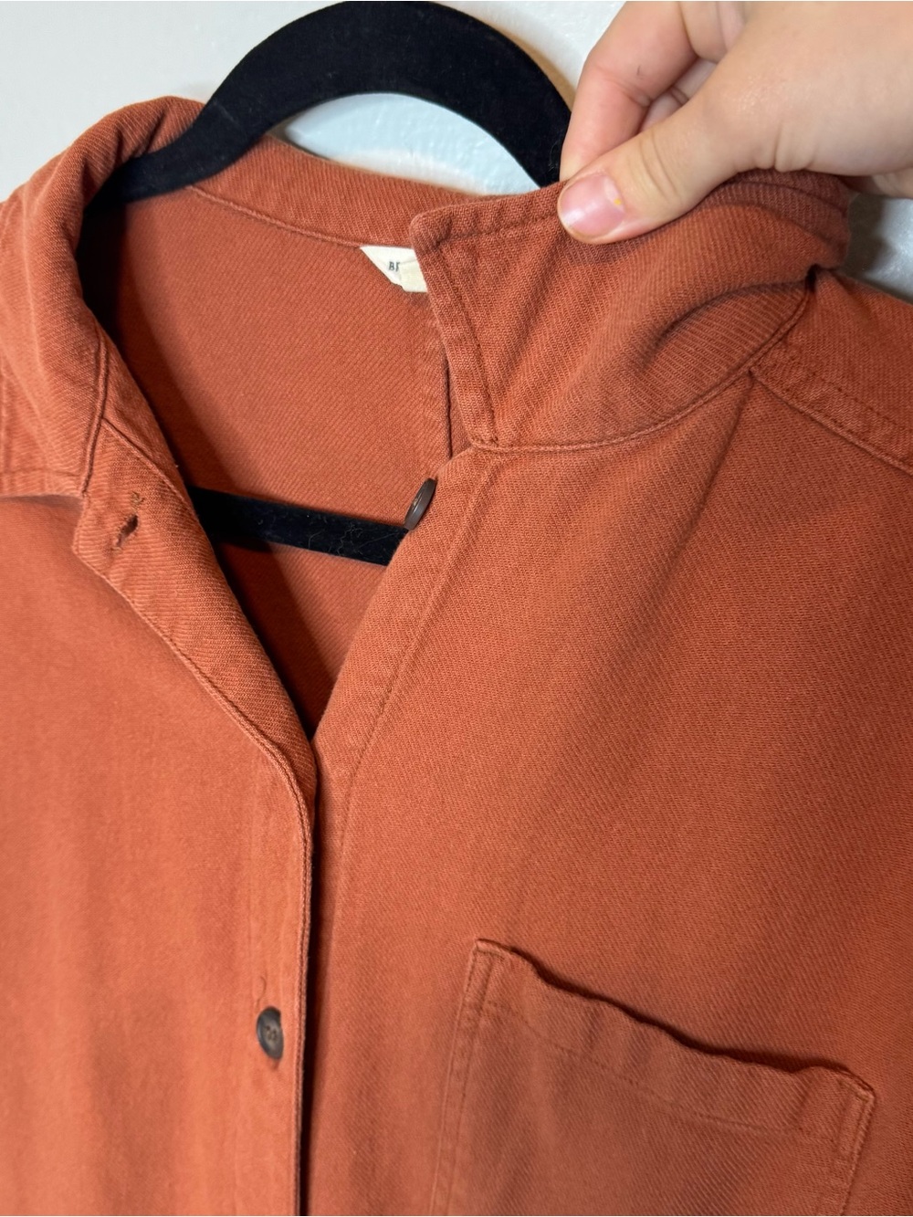 Bridge & Burn Burke Utility Jumpsuit Rust Terracotta Orange Long Sleeve - Picture 8 of 16